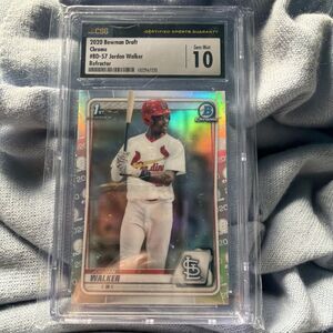2020 Bowman Draft - Chrome Jordan Walker #BD-57 Sky Blue Refractor (RC)